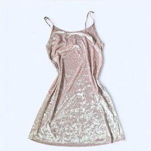 Victoria's Secret Blush Velvet Slip Dress